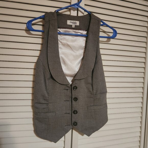 Charlotte Russe Gray Vest, Size S - Picture 1 of 4